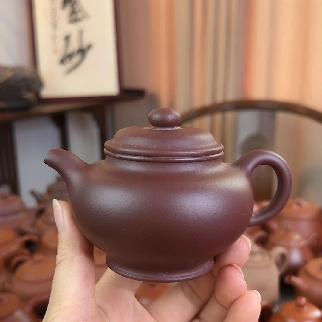 紫砂茶壶精品原矿 掇只 老紫泥 容量200cc