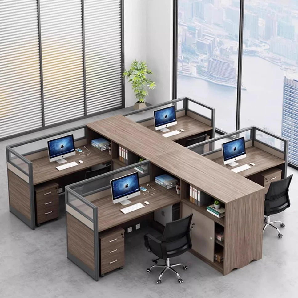 新款办公桌简约现代屏风隔断工位办公室员工财务办公桌简约现代