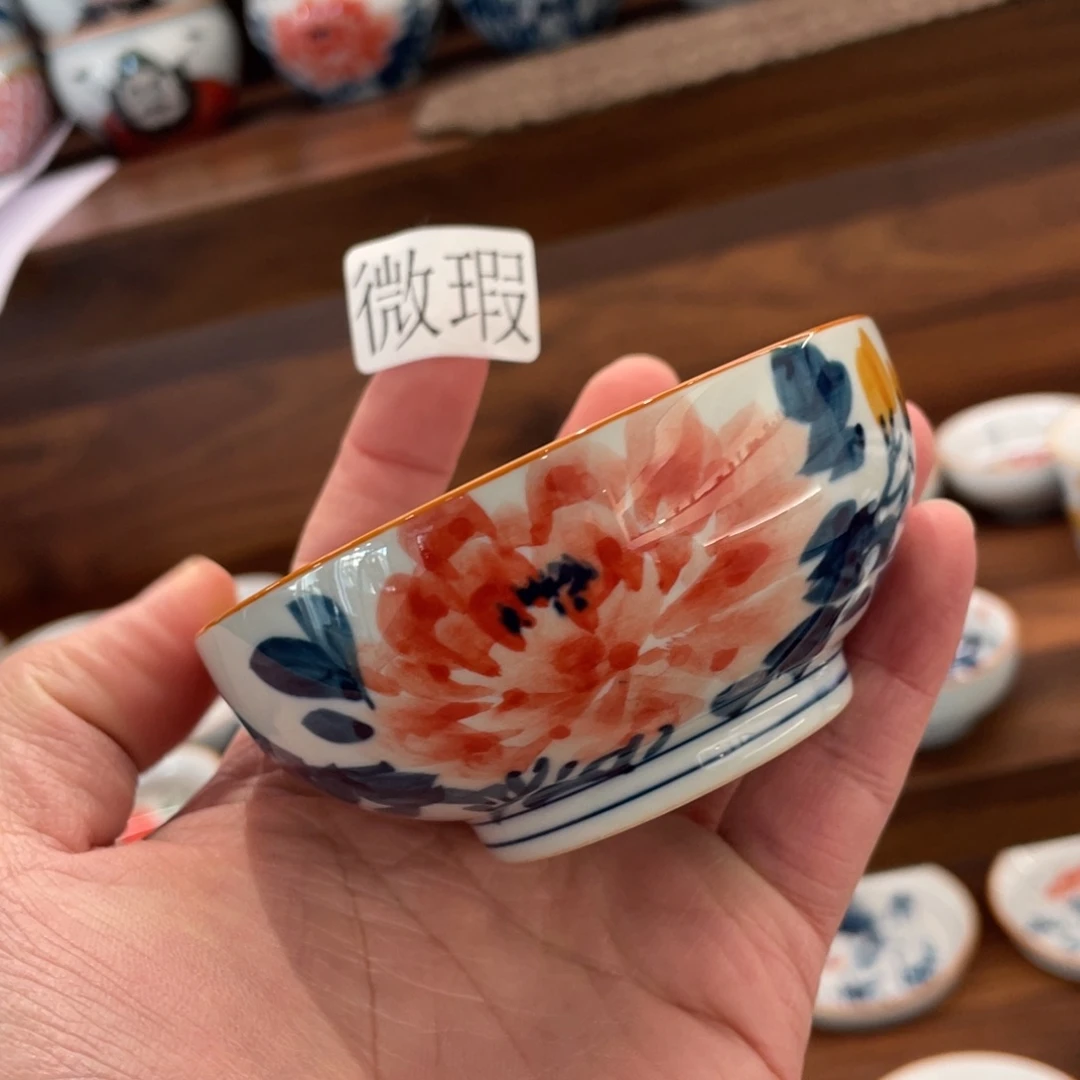 釉下手绘茶具微瑕