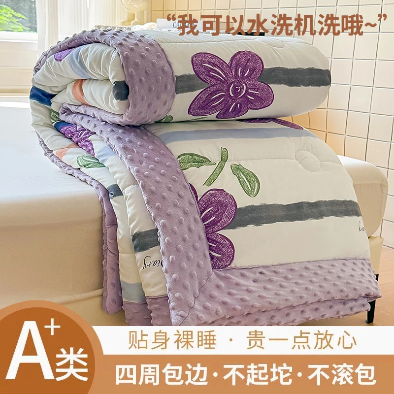 2025新款绒豆豆被紫藤春晓秋冬被 1