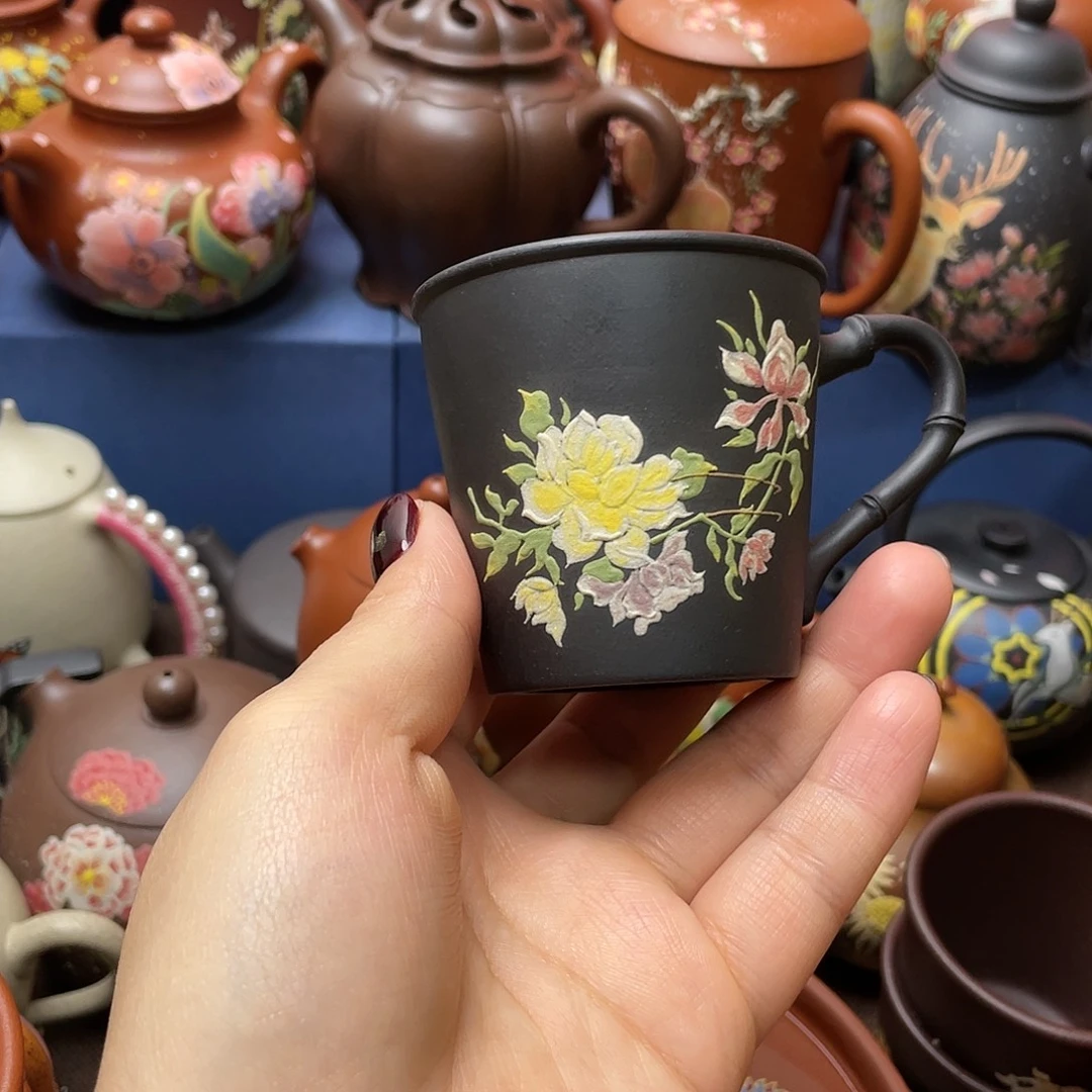 红泥茶杯紫砂主人杯100cc