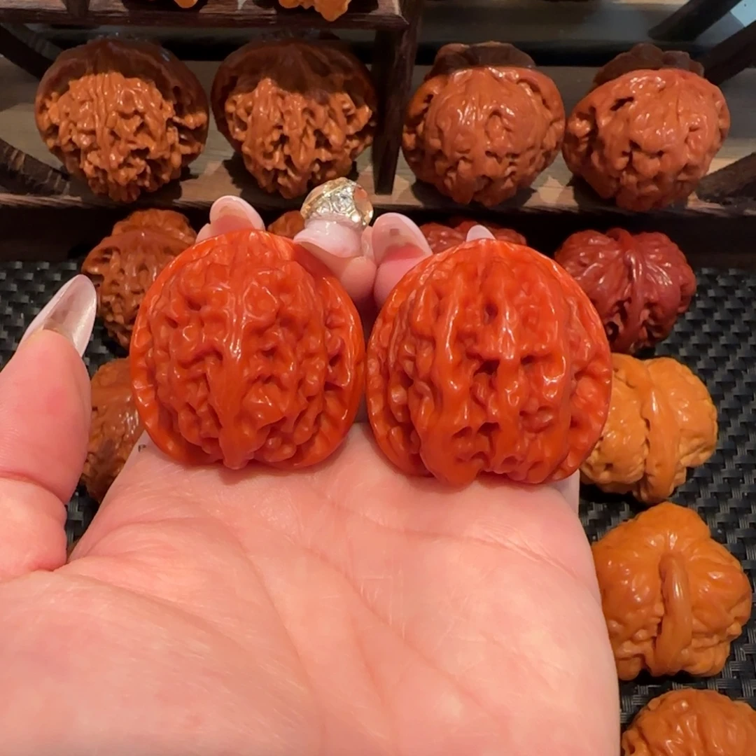 吊坠文玩核桃玉化苹果园35精品1394