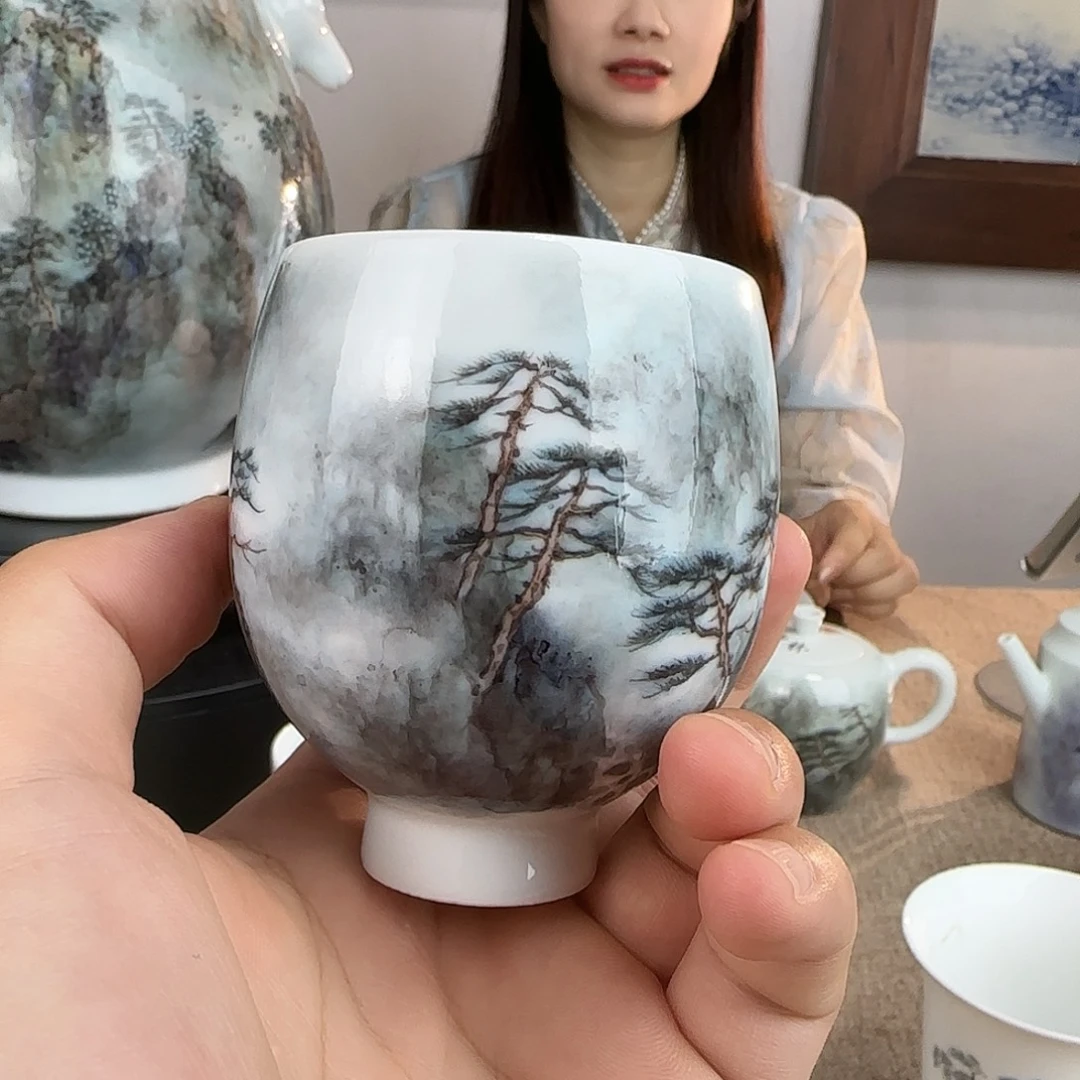 瓷片精品手绘主人杯