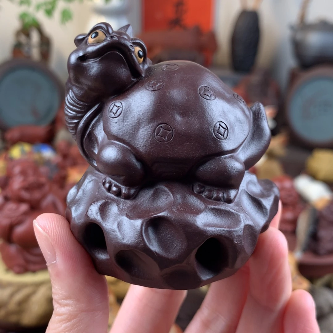 紫砂茶宠太湖石龙龟