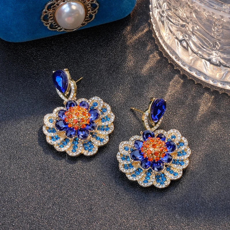 925银耳饰 中古vintage花朵耳钉 小众气质宫廷风耳环轻奢高级感