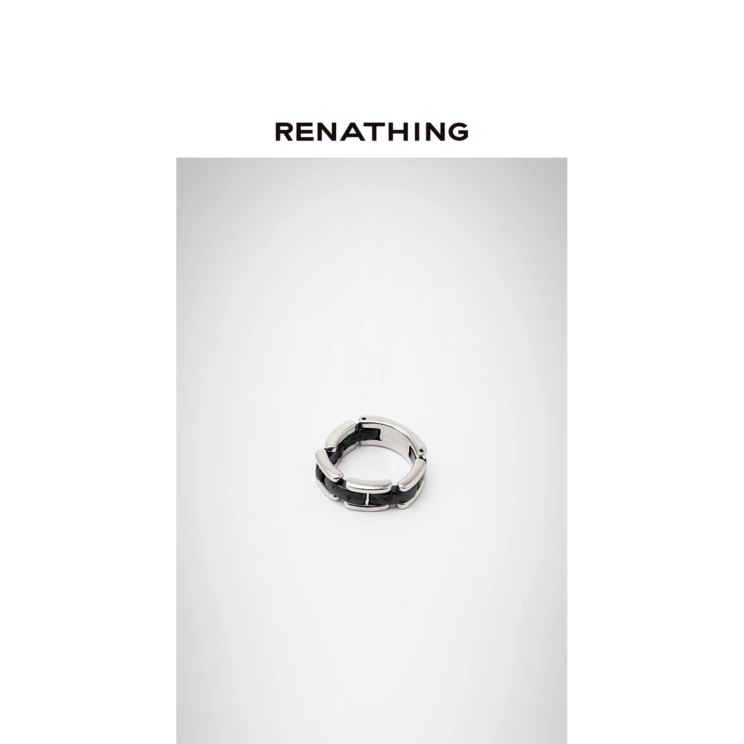 合金陶瓷戒指 【RENATHING】简约链条陶瓷戒指
