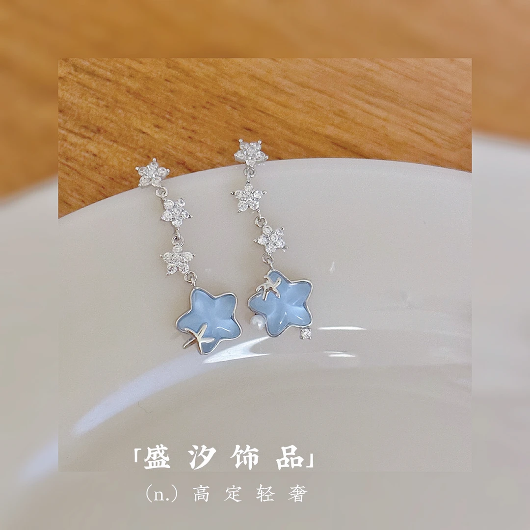 铜合金耳饰 「丢失海星」五角星高级感百搭耳环