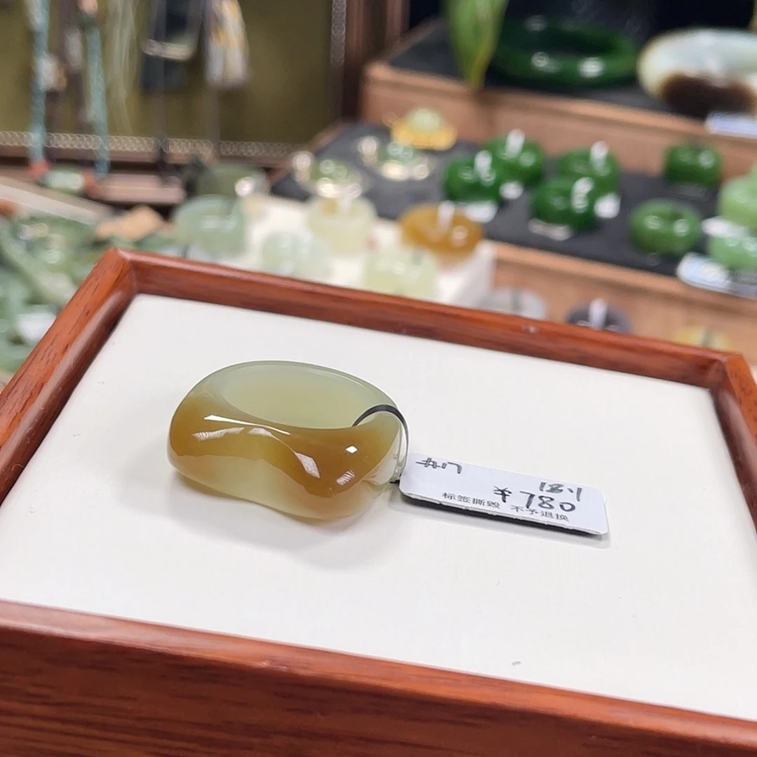 和田玉未镶嵌戒指20-内径18.1