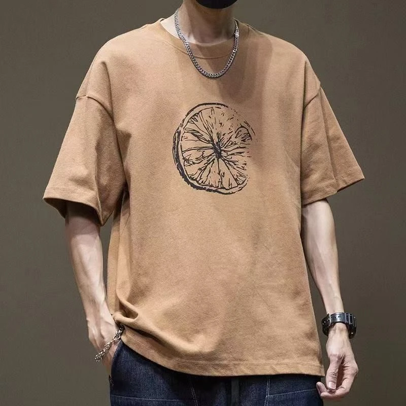 潮牌男款短袖t恤男纯棉体恤上衣2025夏季新款显瘦宽松半袖上衣