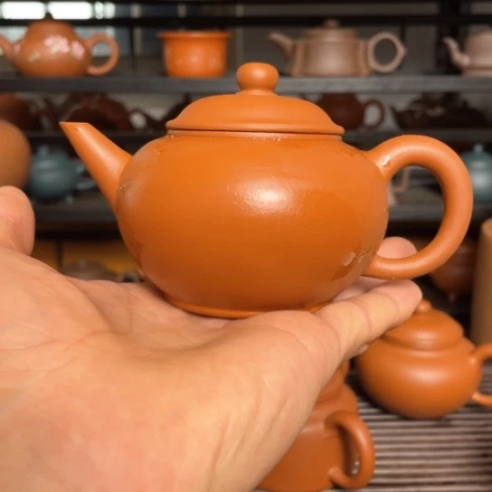 紫砂茶壶朱泥水平190cc