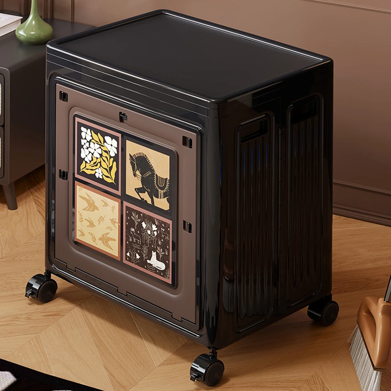 翻盖大容量收纳箱中古风收纳箱大容量家用卧室被子衣物换季衣物