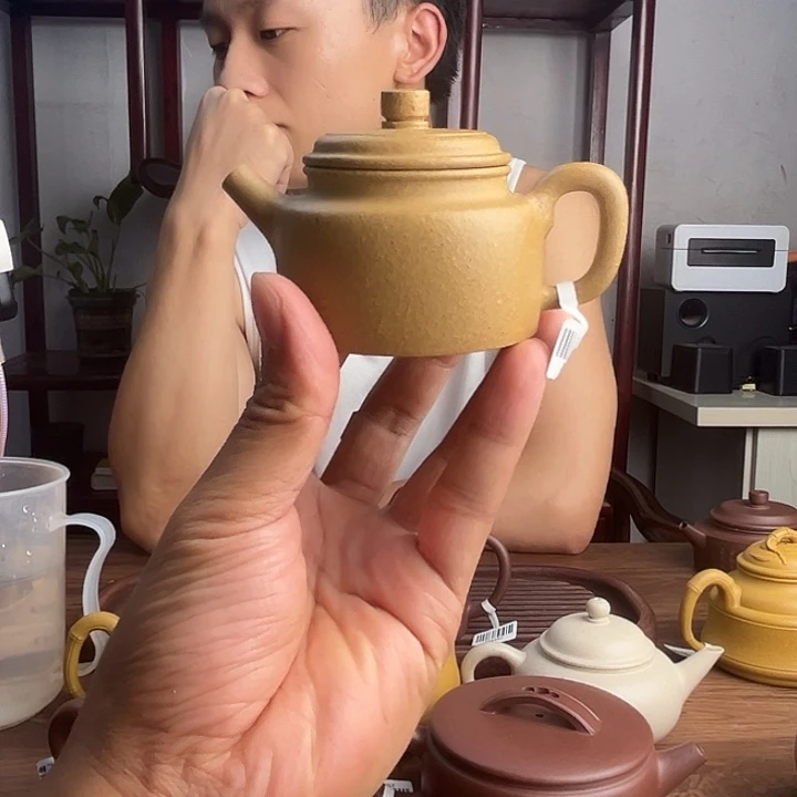 茶壶紫砂原矿黄金段小品德中壶