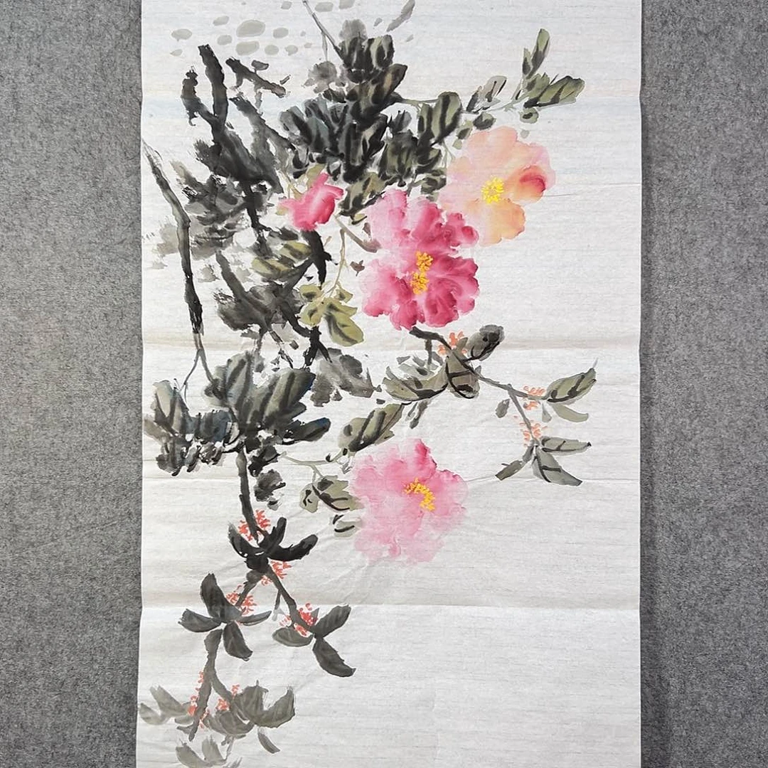 国画045 牡丹花等花开时节也可用