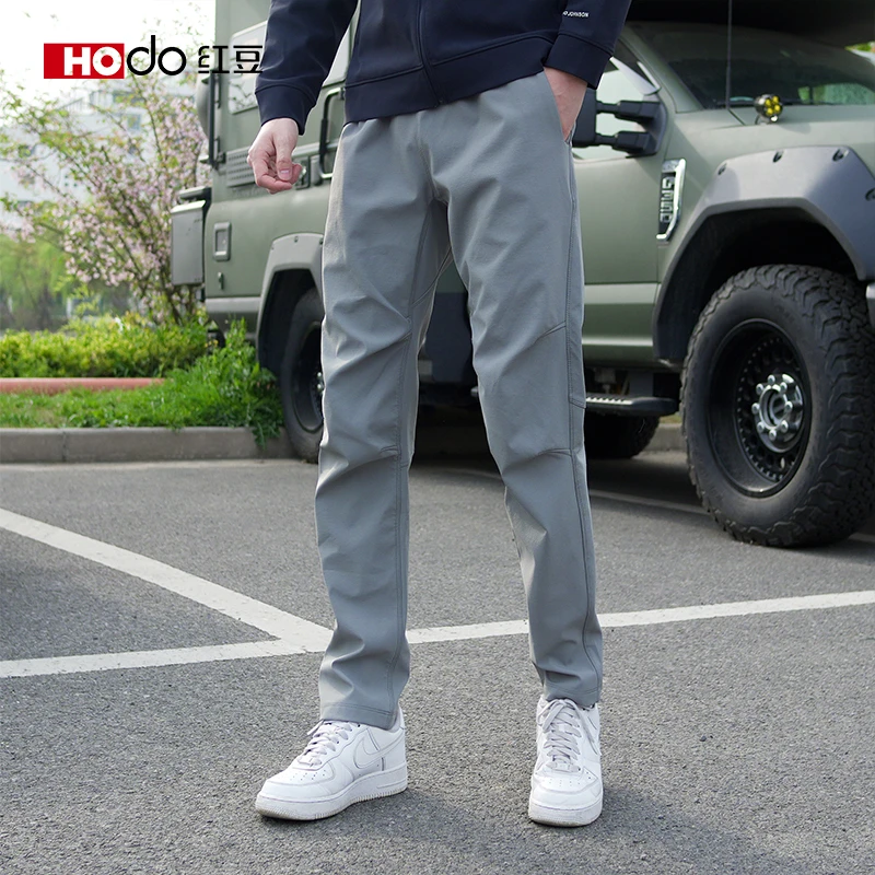 Hodo/红豆男士弹力运动长裤休闲裤男装防水户外登山裤徒步冲锋裤
