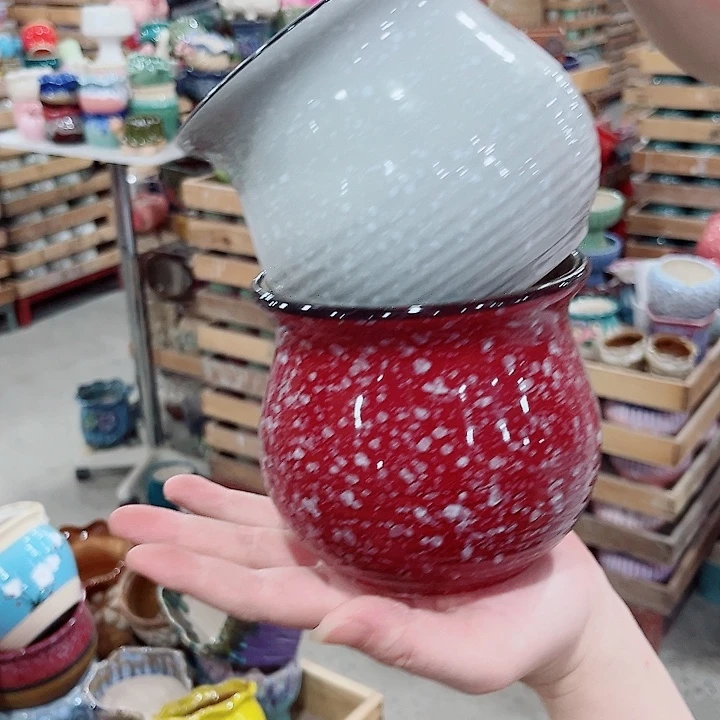 有孔.凑单10元陶瓷花盆发货！