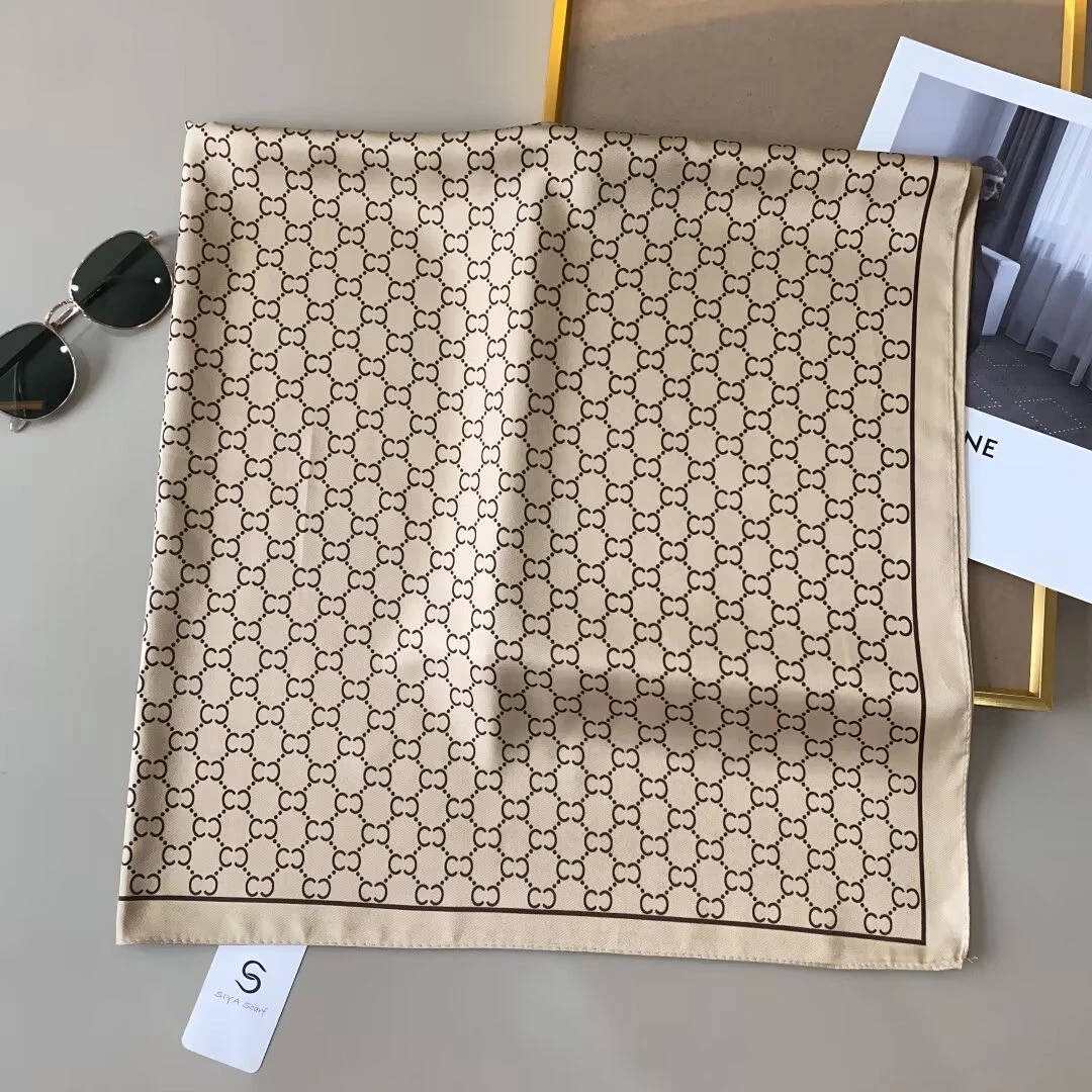 C07上海故事双C素款90*90时尚气质百搭大方女士方巾