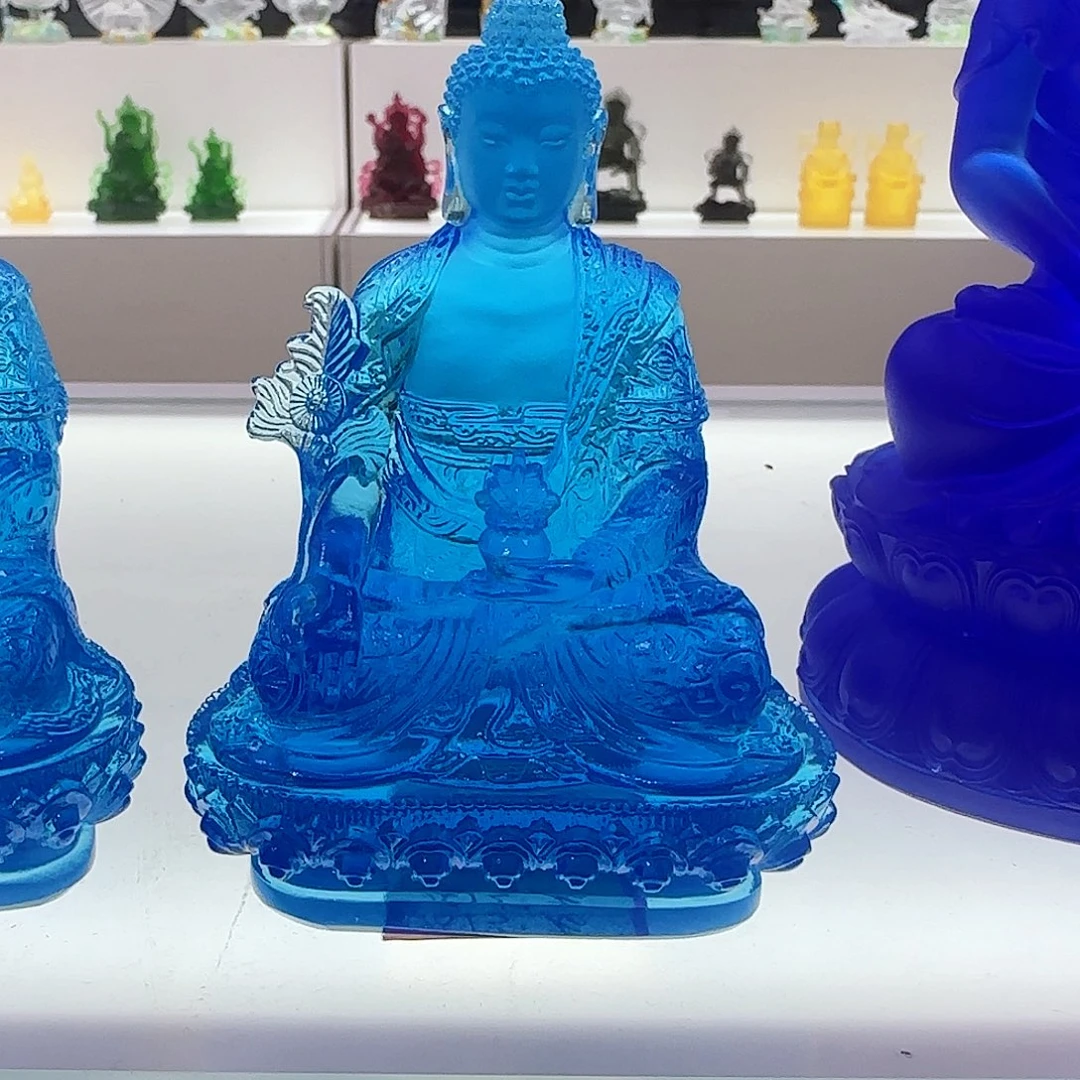 牵***生琉璃手工艺品药师佛