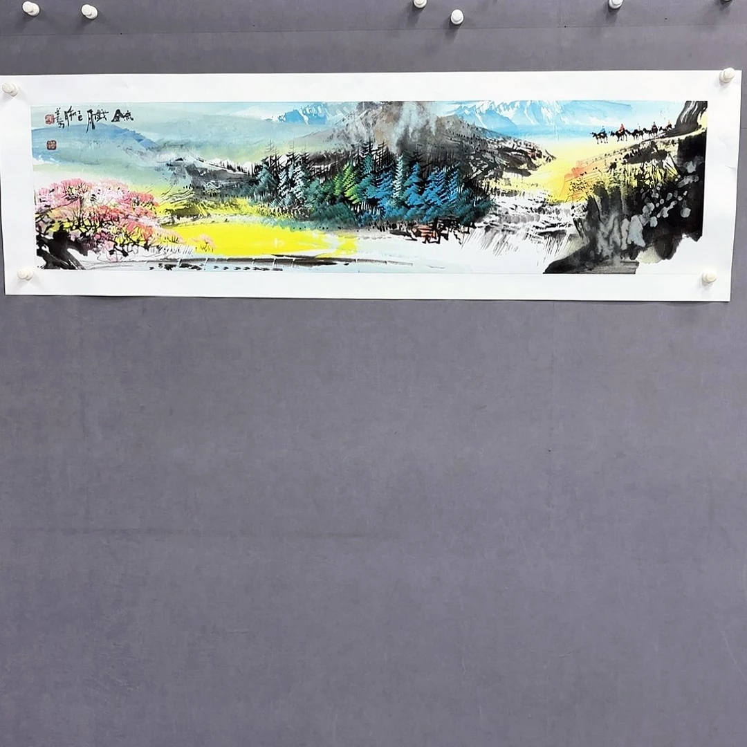 国画艺术家真人手绘