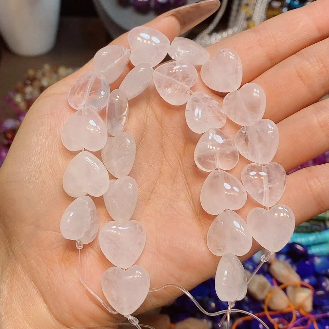 玛瑙/玉髓散珠天然白水晶16mm厚度8mm