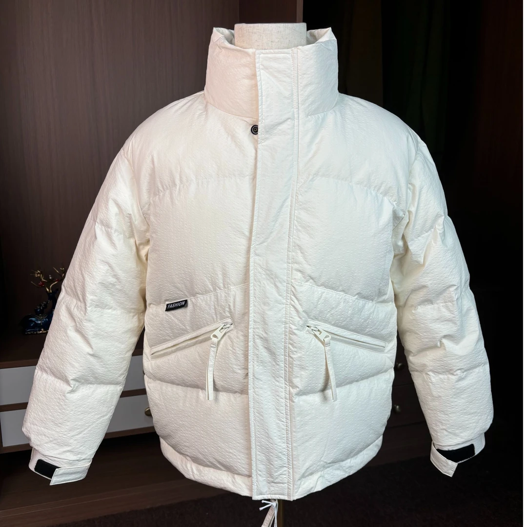 羽绒服短款男士保暖中青年休闲冬季外套白鸭绒新款