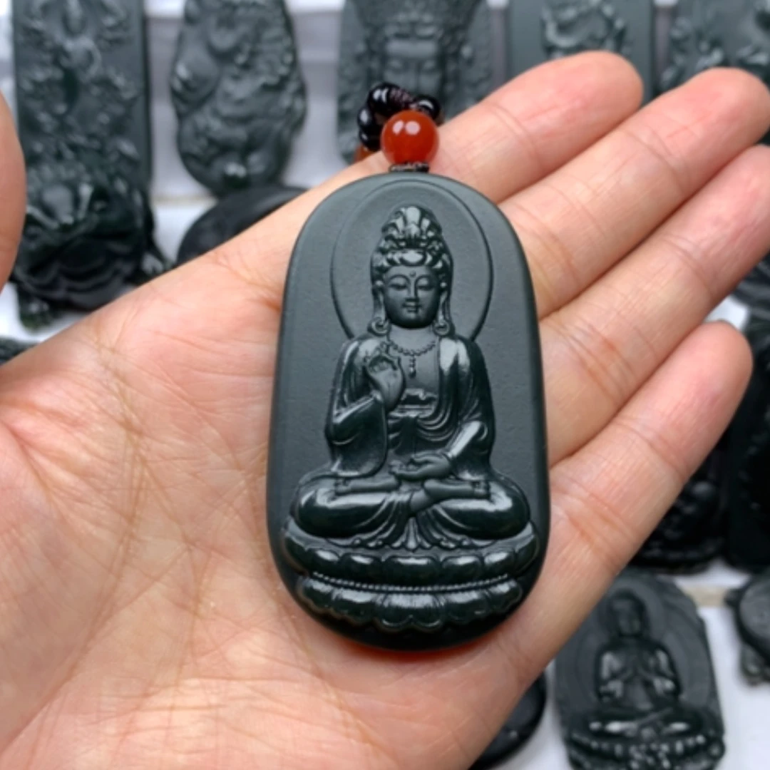 【闪购商品】颈饰未镶嵌和田玉双面雕刻
