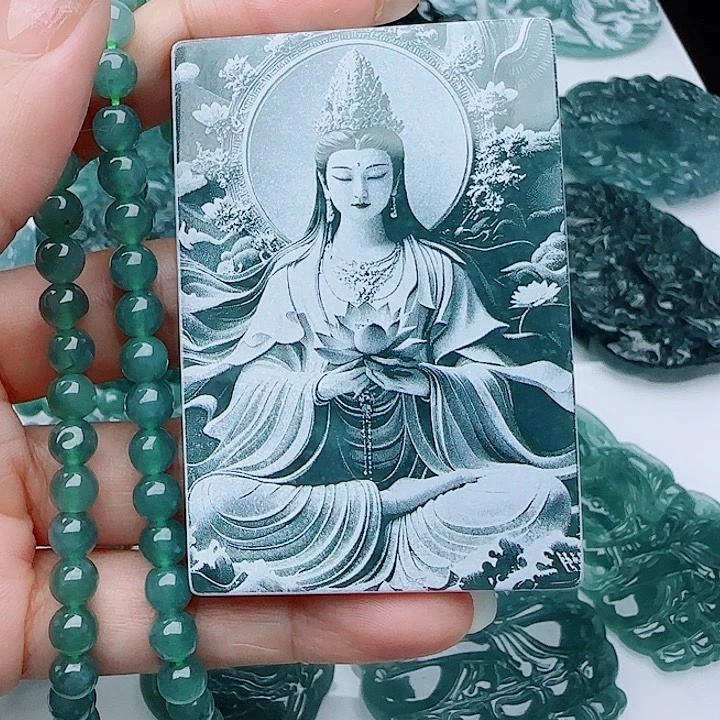 我***道翡翠未镶嵌颈饰多样性发货天然的A货翡翠