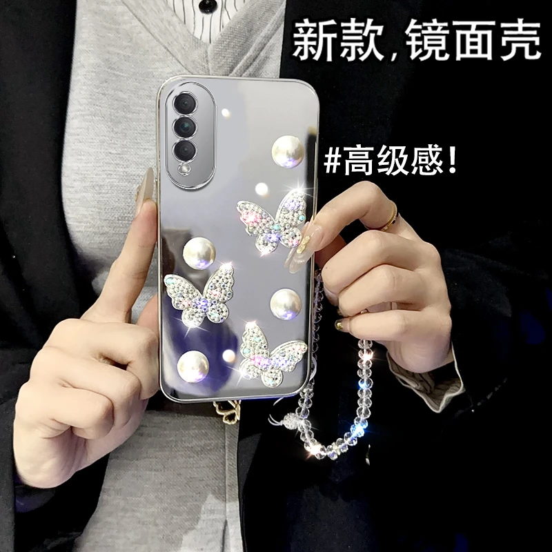 适用荣耀X20SE手机壳高级HonorX20SE镜子硬壳CHL-AN00女新款防摔