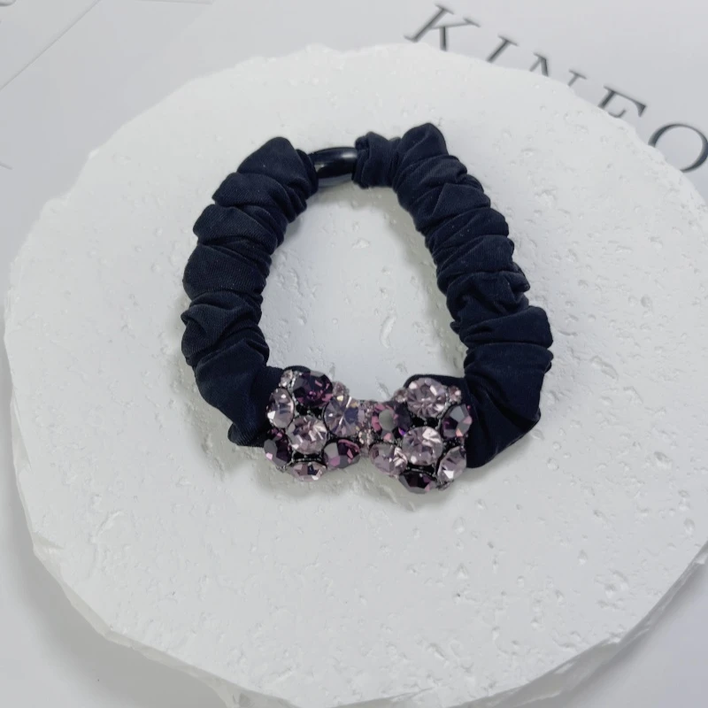 L280乌梅子酱满钻蝴蝶结面膜发圈