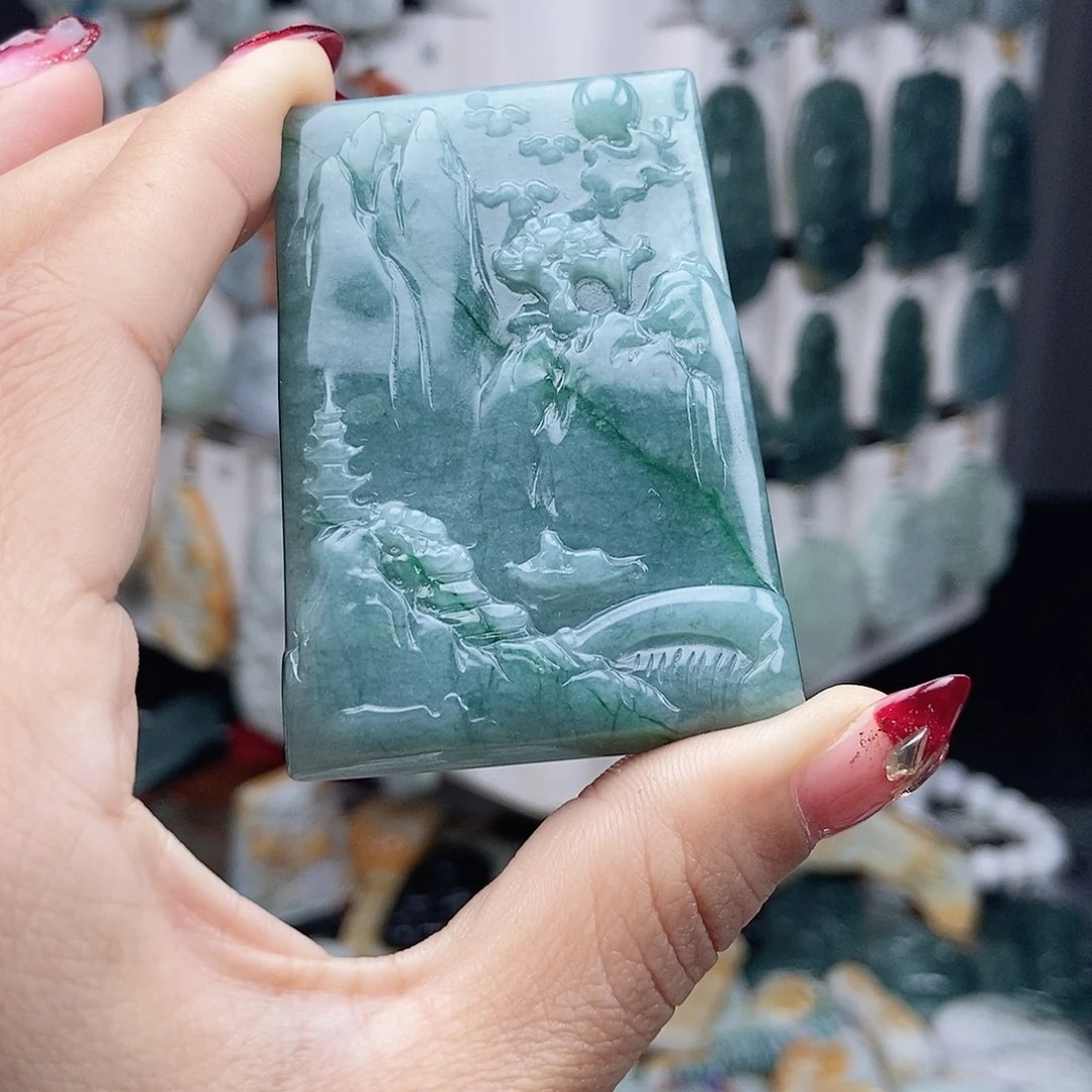 翡翠颈饰14K金镶嵌翡翠