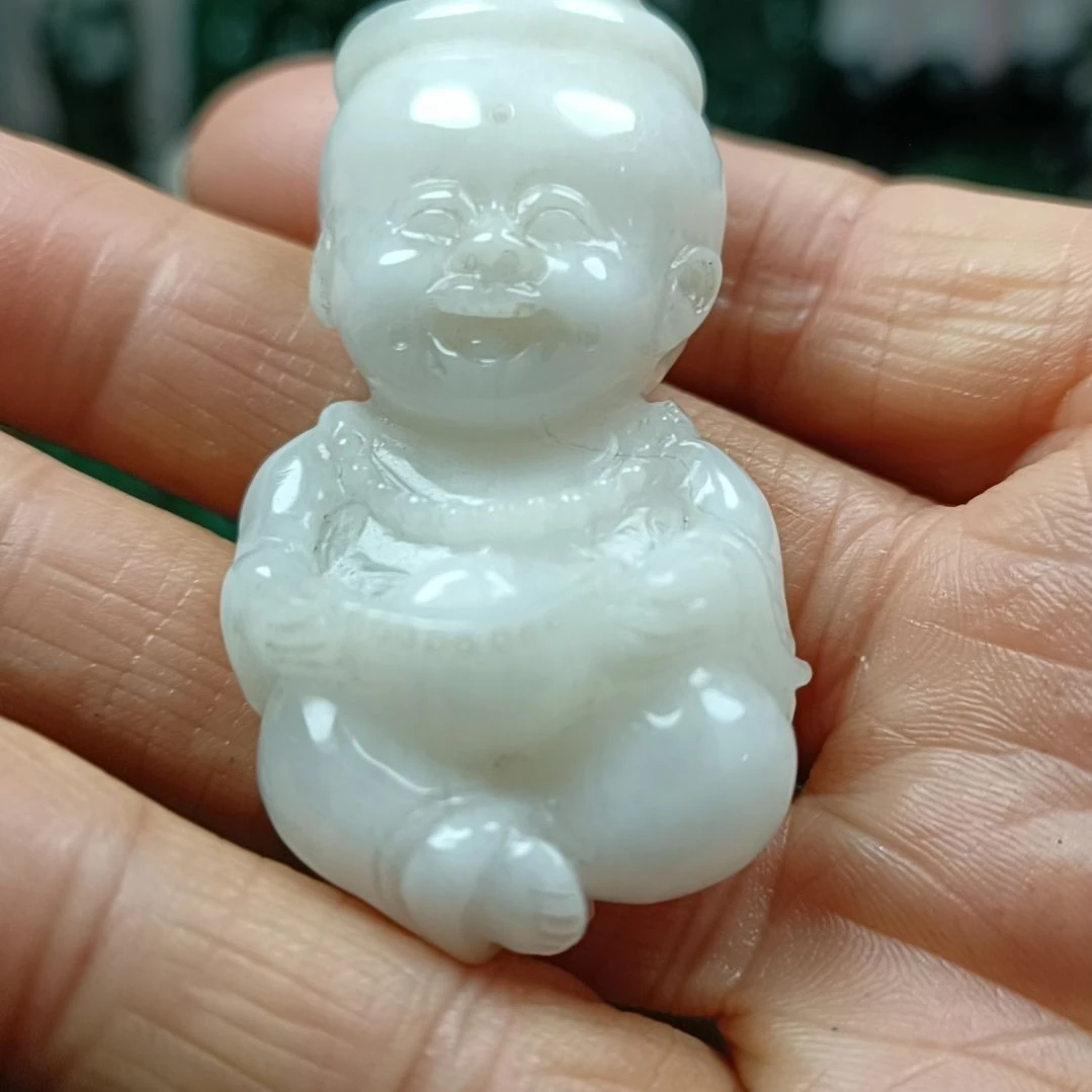 未镶嵌独山玉善财童子