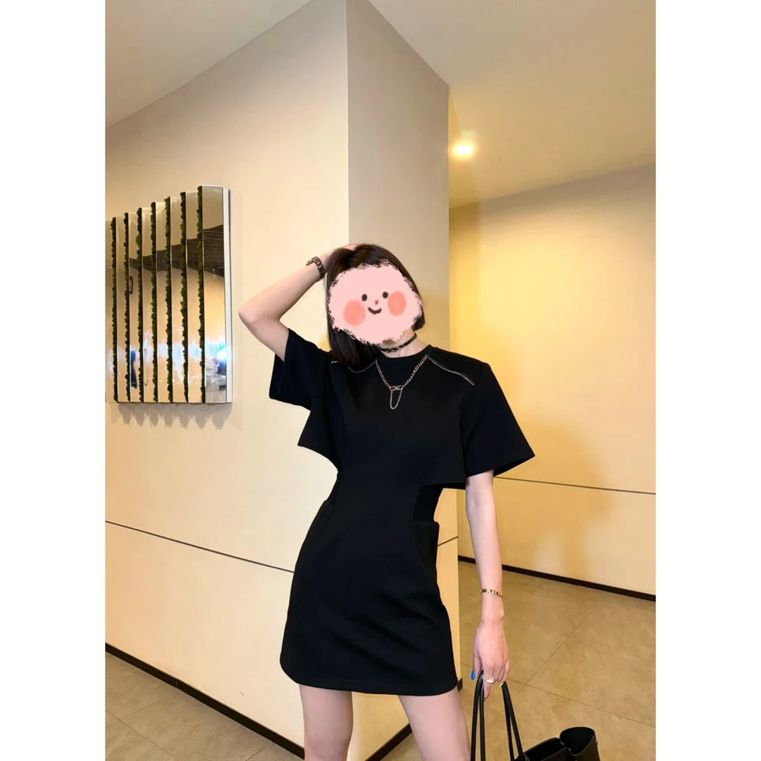 FRVXO【贩卖夏天】夏季气质洋气减龄收腰显瘦小众设计感连衣裙女