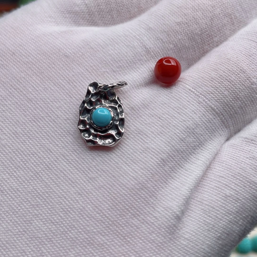 银S925镶嵌南红玛瑙珠宝奇石