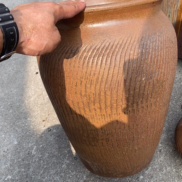 紫砂花盆高约37口约24