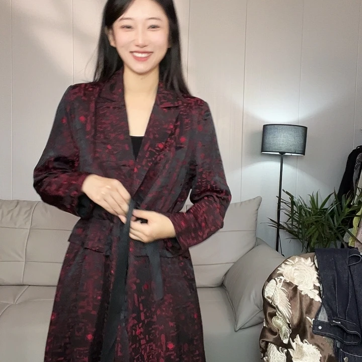 大码加大双加醋酸风衣去拍