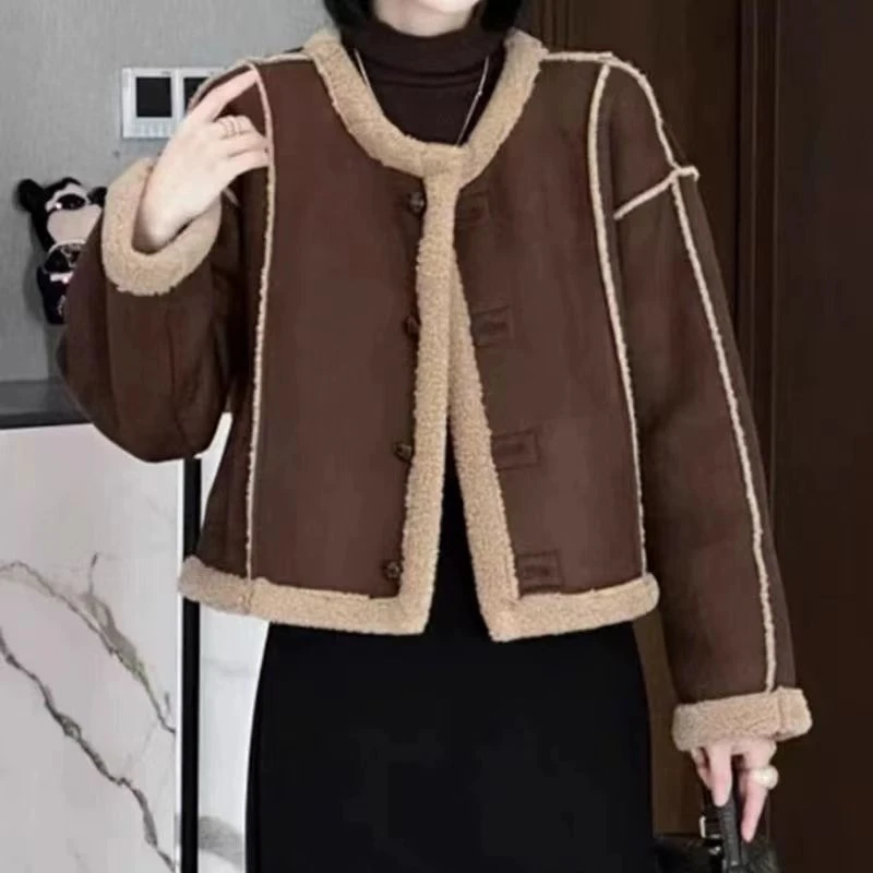 （柚子同款）ZJ冬季小款一体绒棉服605