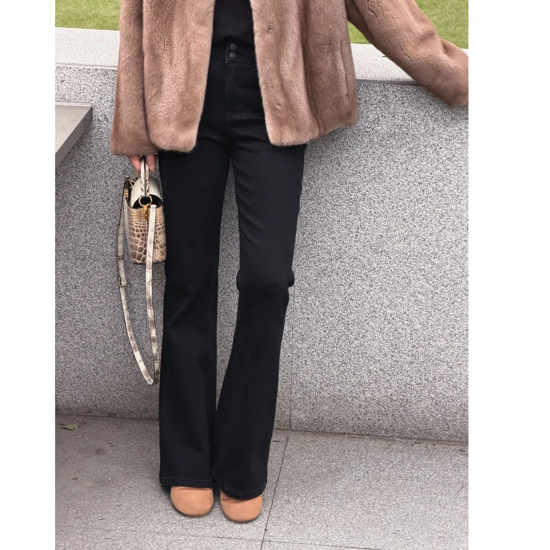 syna超模微喇牛仔裤