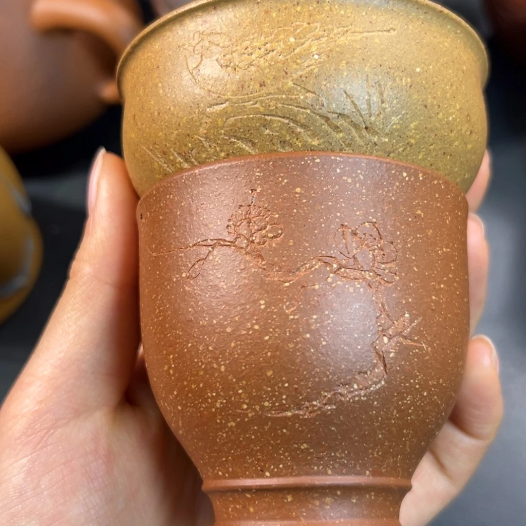 茶杯紫砂对杯发货