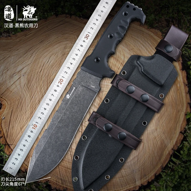 汉道黑熊dc53户外露营手把肉小刀