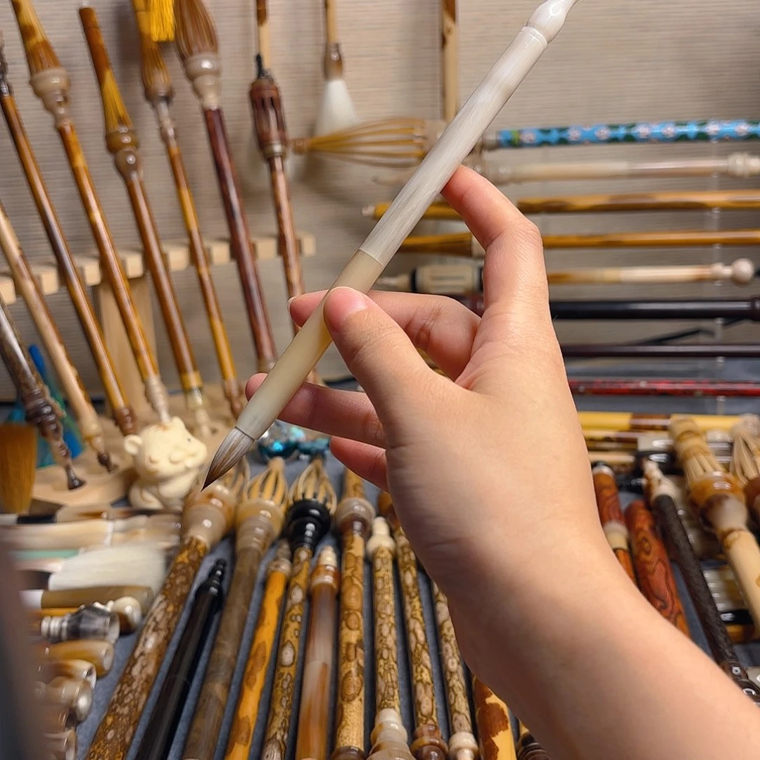 纯白牛角小楷鸡狼毫