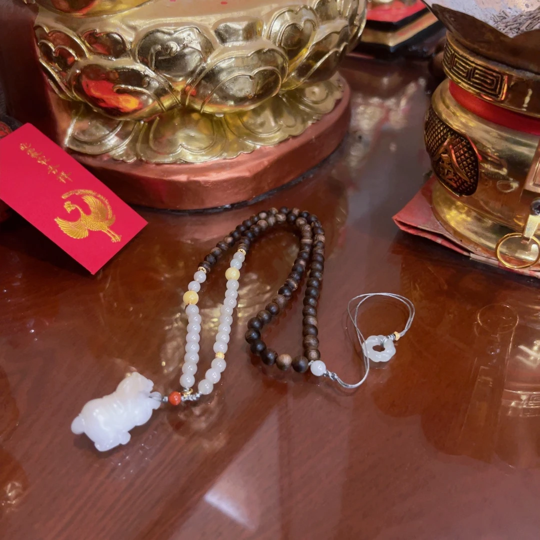 蓝宫调 老料达拉马上成功吊坠 十三年奉孤品 M428