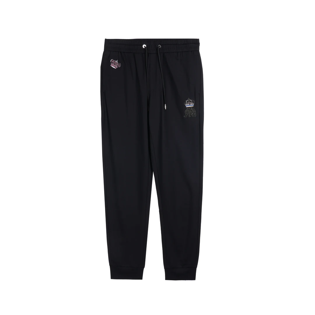 F&M春夏休闲时尚百搭弹力印花串珠束脚抽绳卫裤