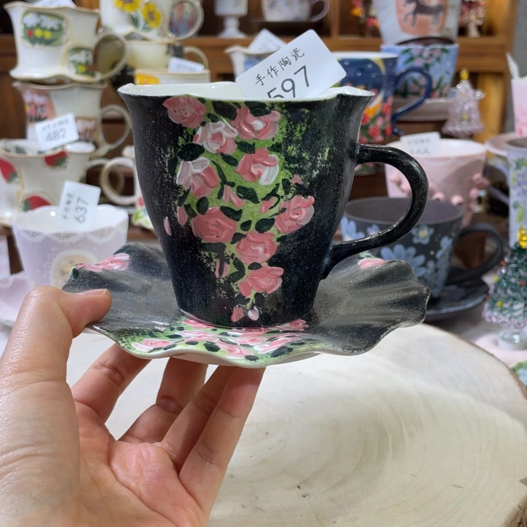 景德镇手工岩彩套装597