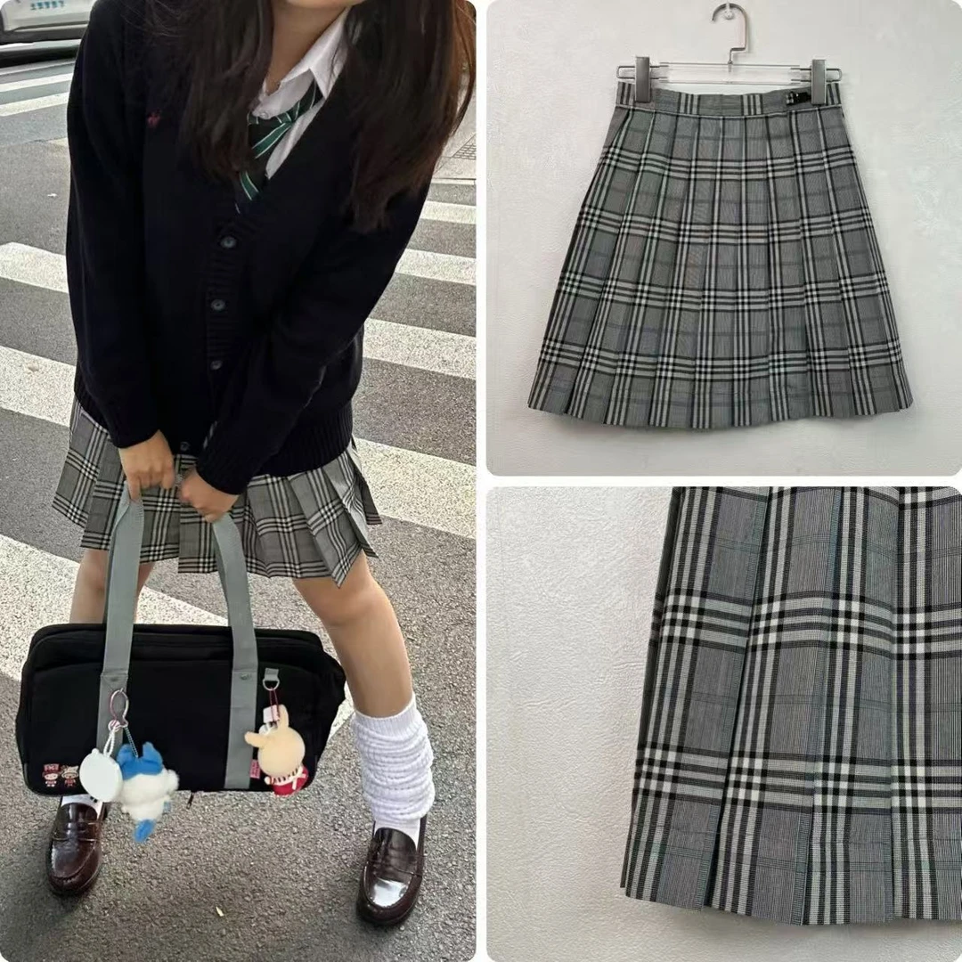放学后的制服馆现货日本进口毛料jk制服格裙校供同格抗皱学院风