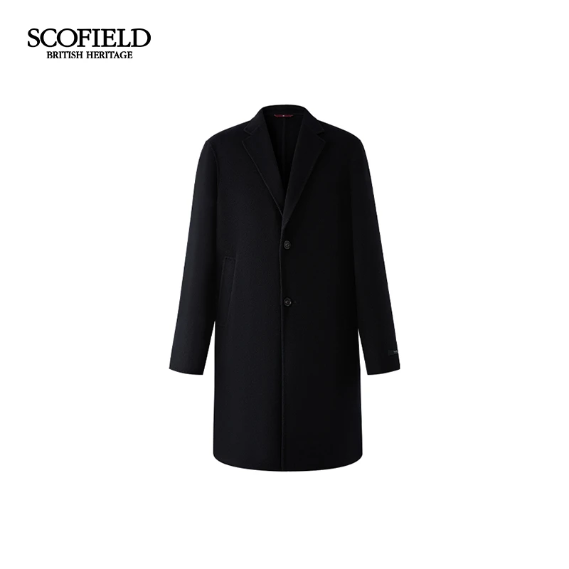 【羊绒】SCOFIELD男装2025年秋冬新品中长款西装领通勤毛呢大衣男