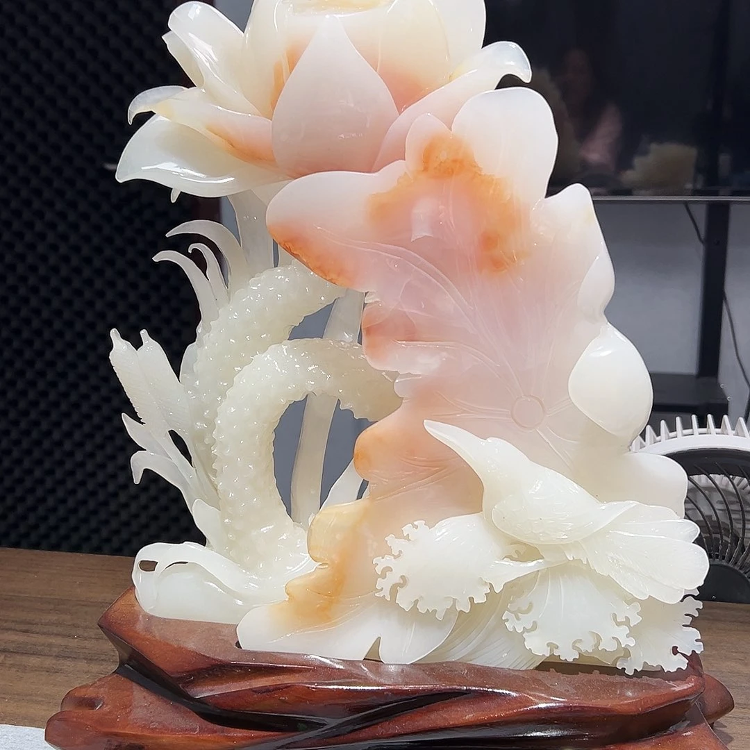 摆件碧玺（处理）喜上眉梢材料