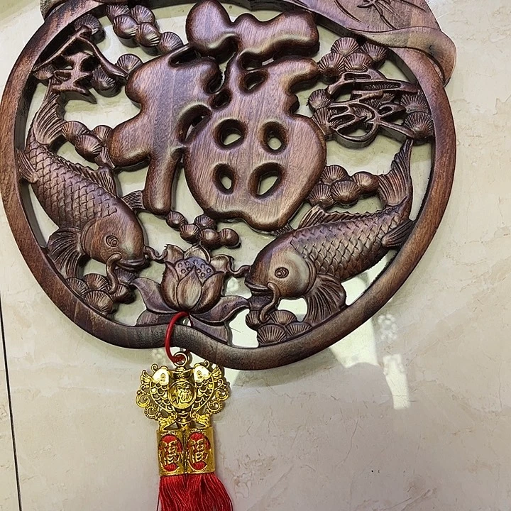 单***仄香樟木挂件鱼丝平安福挂件