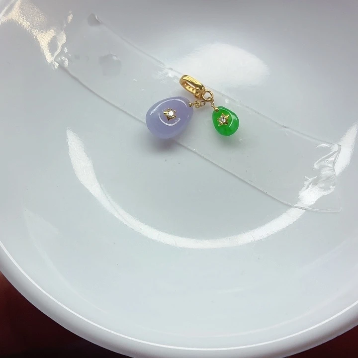 翡翠18K金镶嵌手链天然缅甸翡翠A货