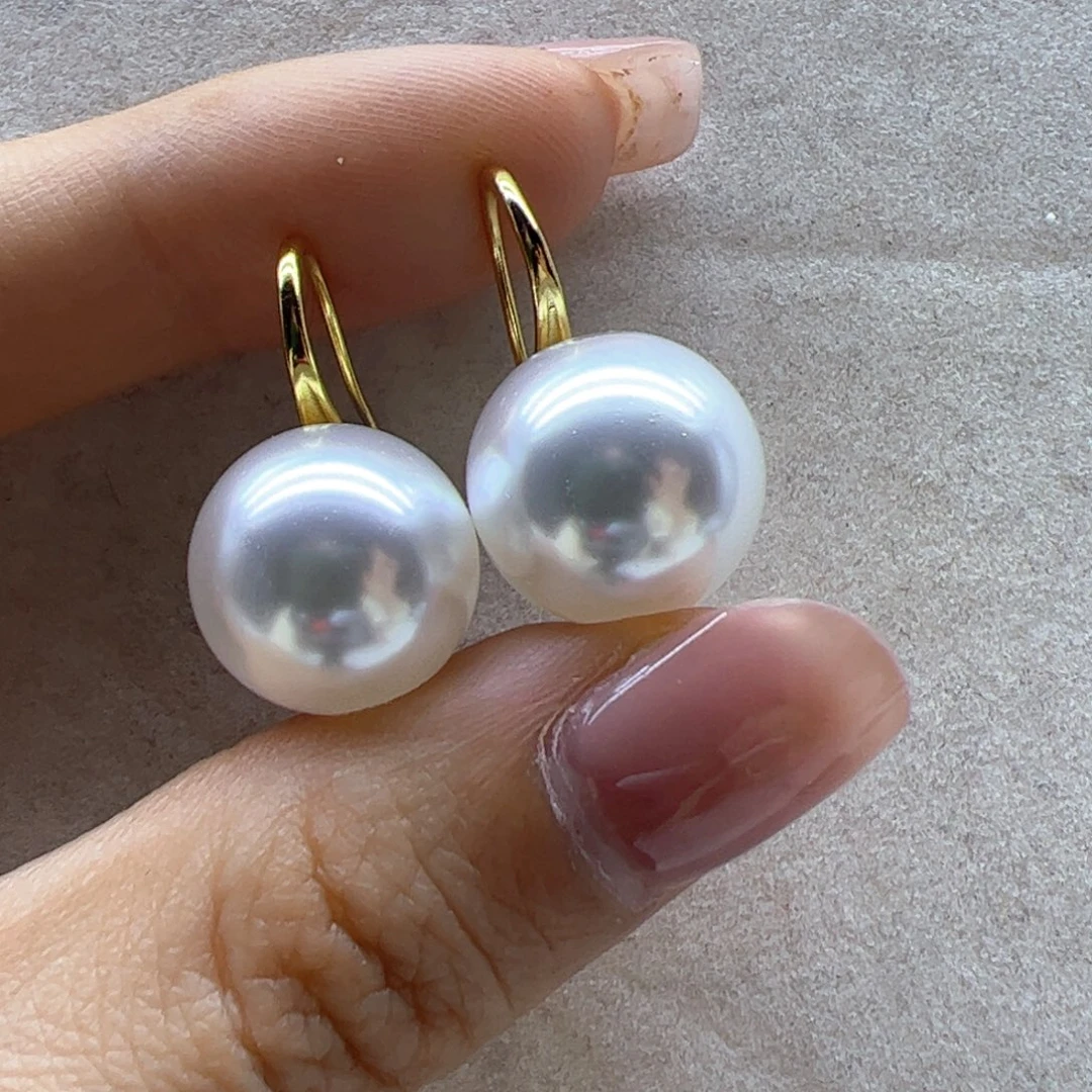 淡水珍珠耳饰18K金镶嵌