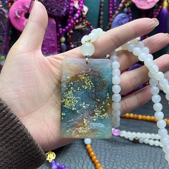 纯铜石英石毛衣链