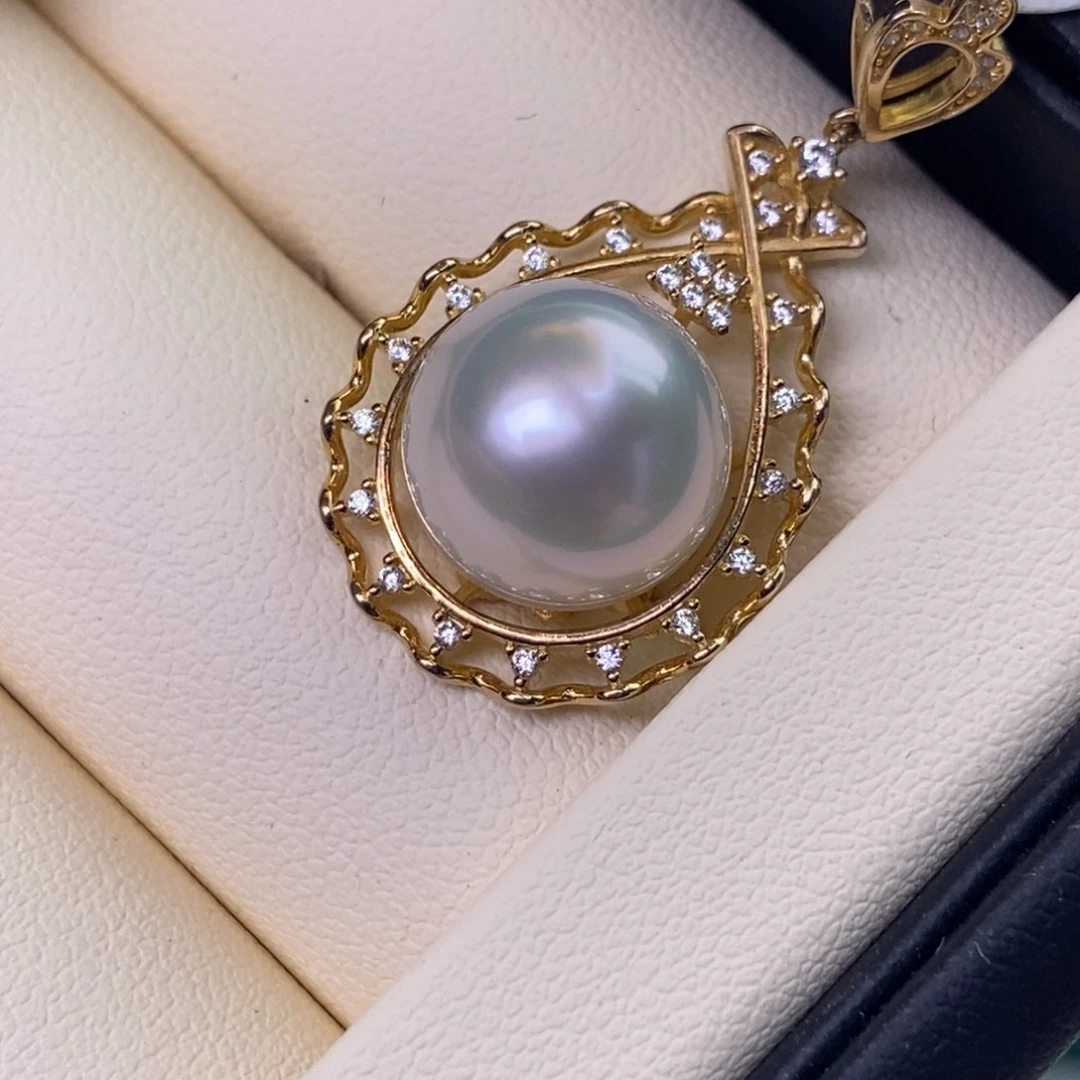 海水珍珠银S925镶嵌颈饰